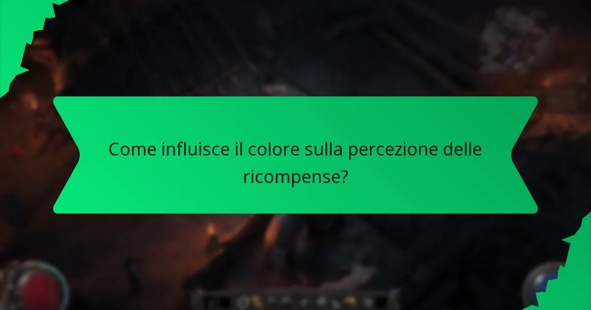 Come influisce il colore sulla percezione delle ricompense?