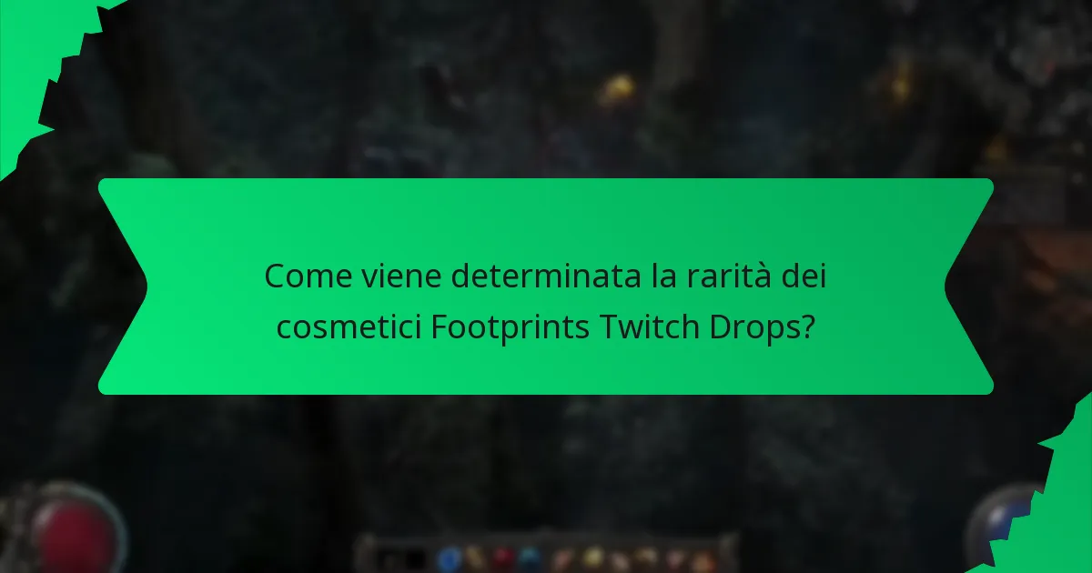 Quali opzioni di colore sono disponibili per i cosmetici Footprints Twitch Drops?