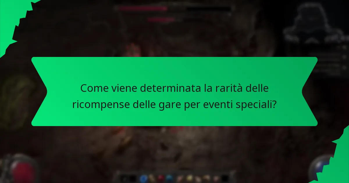Quali colori sono associati alle ricompense delle gare per eventi speciali?
