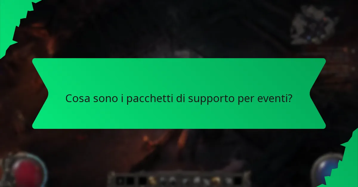 Quali effetti forniscono i bonus dei pacchetti di supporto per eventi?