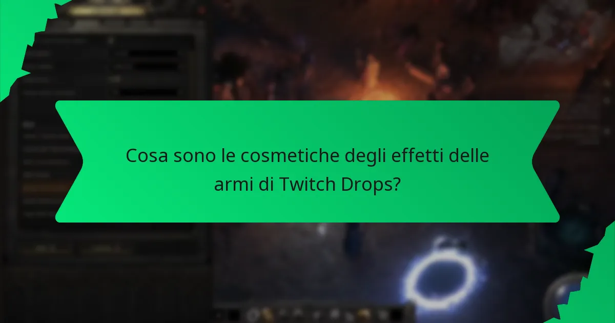 Quali colori sono disponibili per le cosmetiche degli effetti delle armi di Twitch Drops?