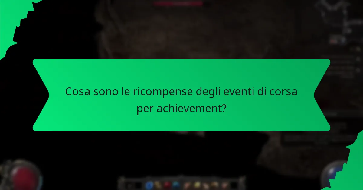 Quali effetti speciali sono associati alle ricompense degli eventi di corsa per achievement?