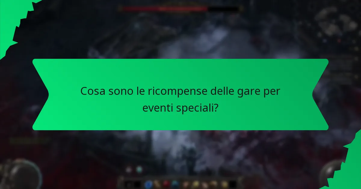 Quali effetti hanno le ricompense delle gare per eventi speciali?
