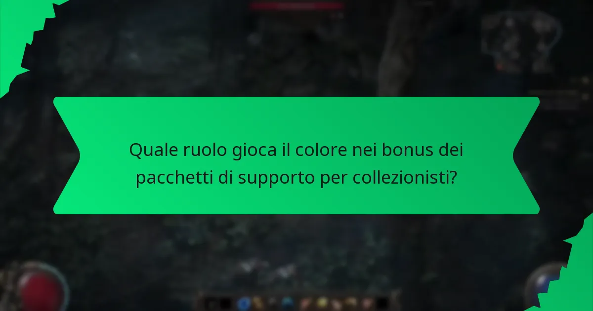 Quali effetti sono associati ai bonus dei pacchetti di supporto per collezionisti?