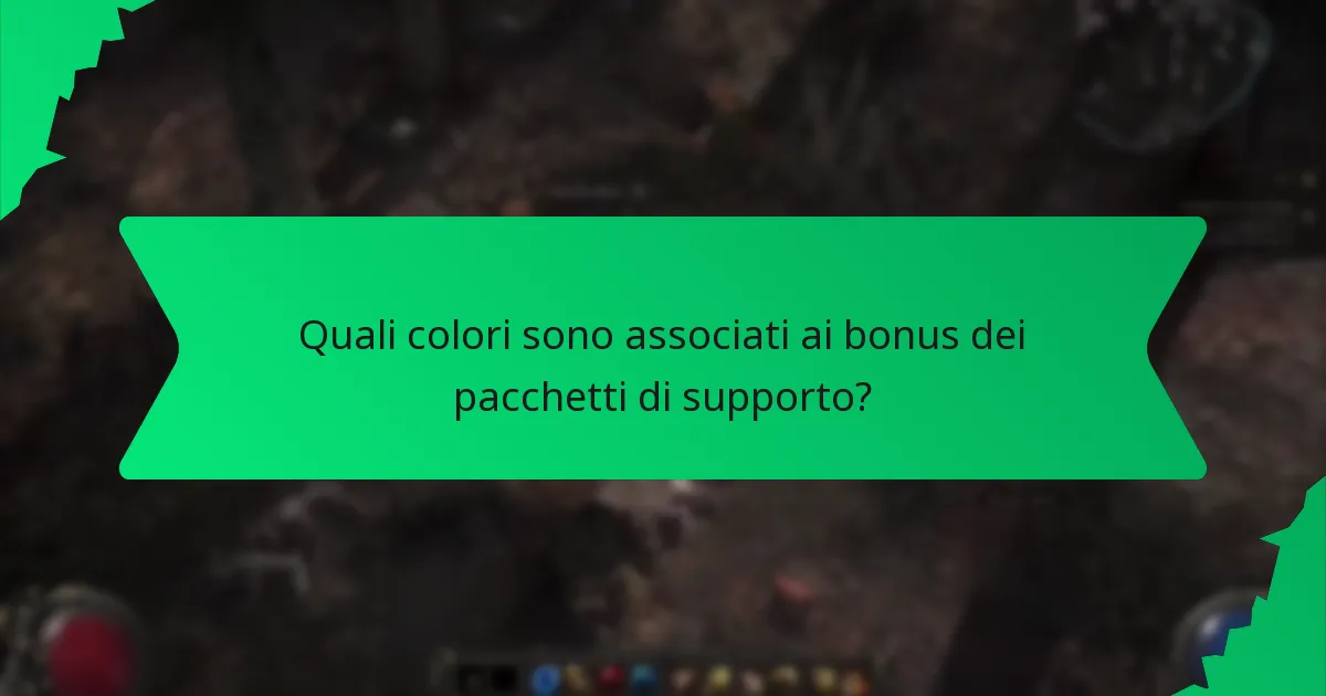 Quali effetti hanno i bonus dei pacchetti di supporto sul gameplay?