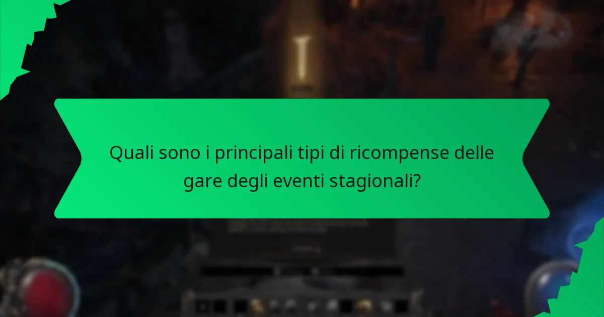 Quali effetti forniscono le ricompense delle gare degli eventi stagionali?